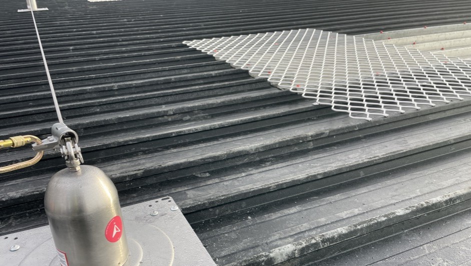 Industrial Roof Safety – KATT Skylight Mesh Installation